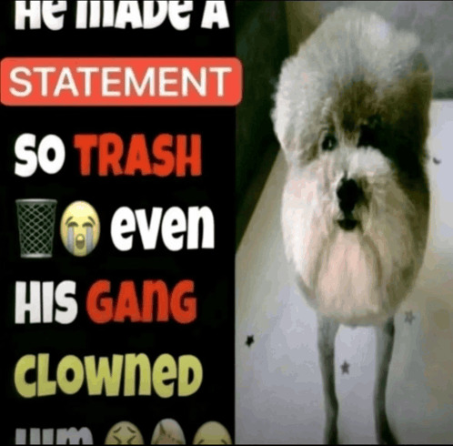 He Made a Statement so Trash Blank Meme Template