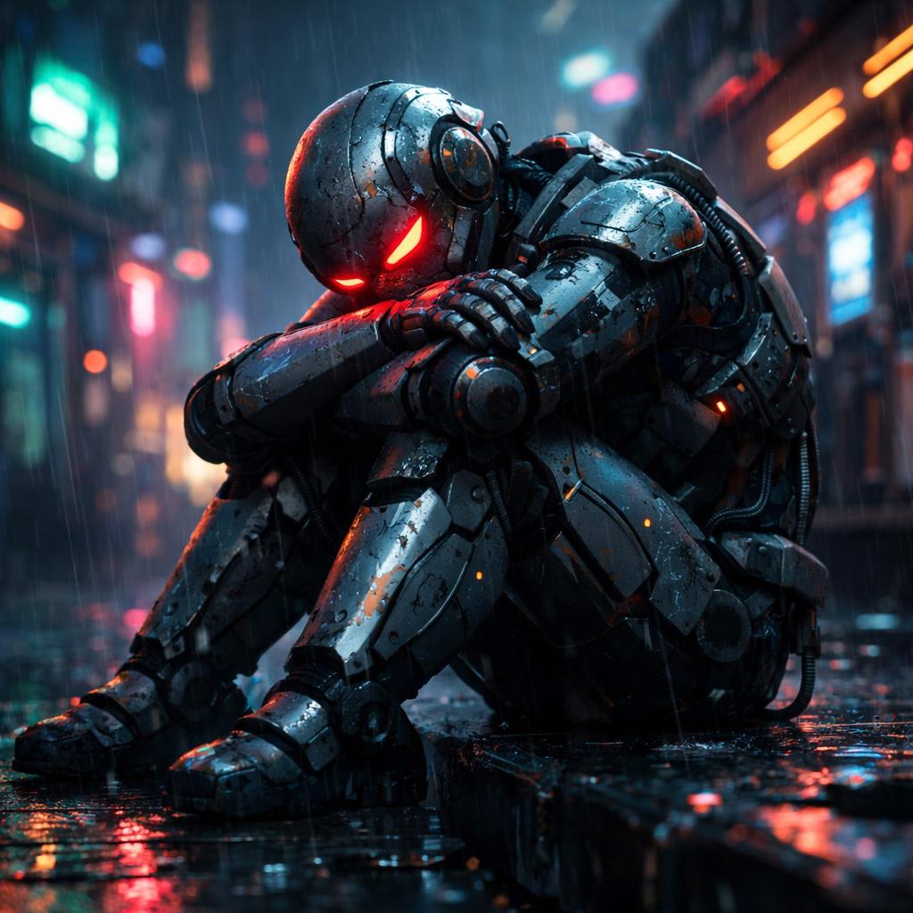 Robot in a sulk Blank Meme Template