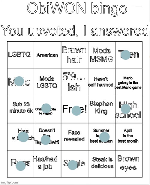 ObiWON bingo | image tagged in obiwon bingo | made w/ Imgflip meme maker