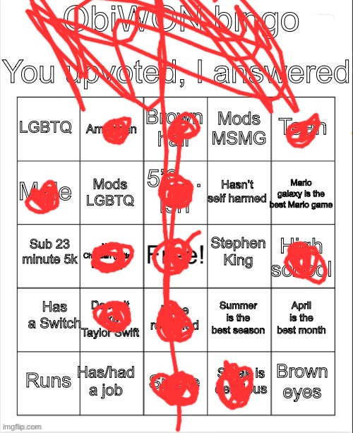 srry I got a lil excited :3 | image tagged in obiwon bingo | made w/ Imgflip meme maker