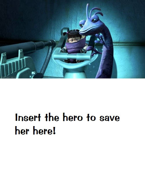 Who rescues Boo Blank Meme Template