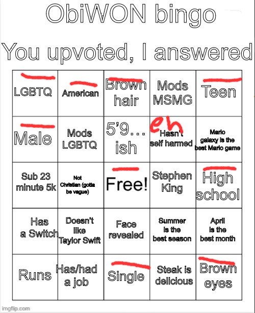 ObiWON bingo | image tagged in obiwon bingo | made w/ Imgflip meme maker