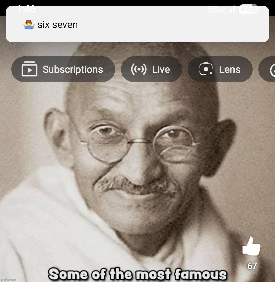 did anyone know that youtube did this when you're the 67th like | made w/ Imgflip meme maker