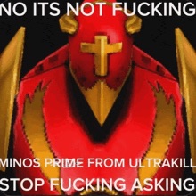 No it's not Minos prime Blank Meme Template