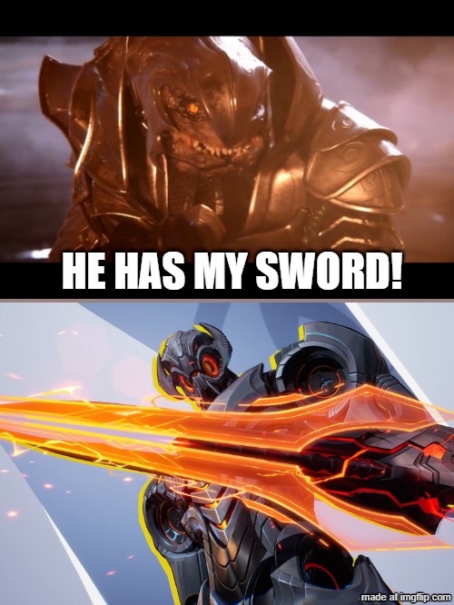 Ultron Marvel Rivals | HE HAS MY SWORD! | image tagged in ultron marvel rivals | made w/ Imgflip meme maker