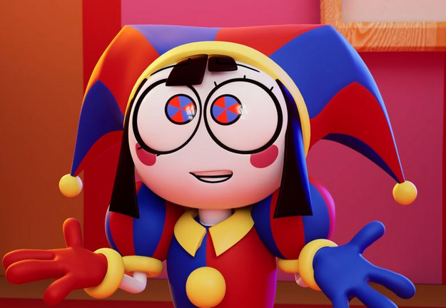 Happy Pomni Blank Meme Template