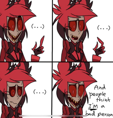 Scared alastor meme Blank Meme Template