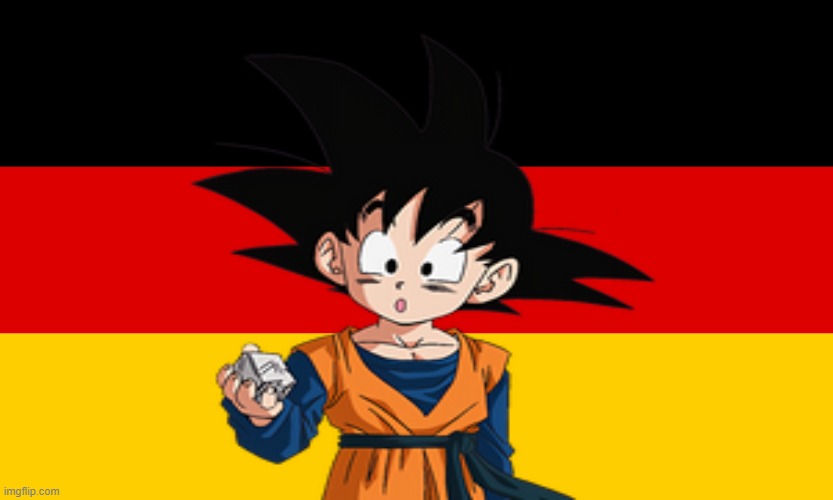 goten flag | image tagged in germany,anime,goten,dragon ball z,anime memes | made w/ Imgflip meme maker
