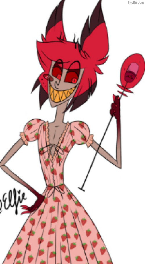 Day 1 of posting cursed images of hazbin hotel charecters:3 | made w/ Imgflip meme maker