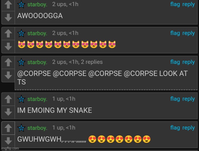 clipped | image tagged in down bad emosnake | made w/ Imgflip meme maker