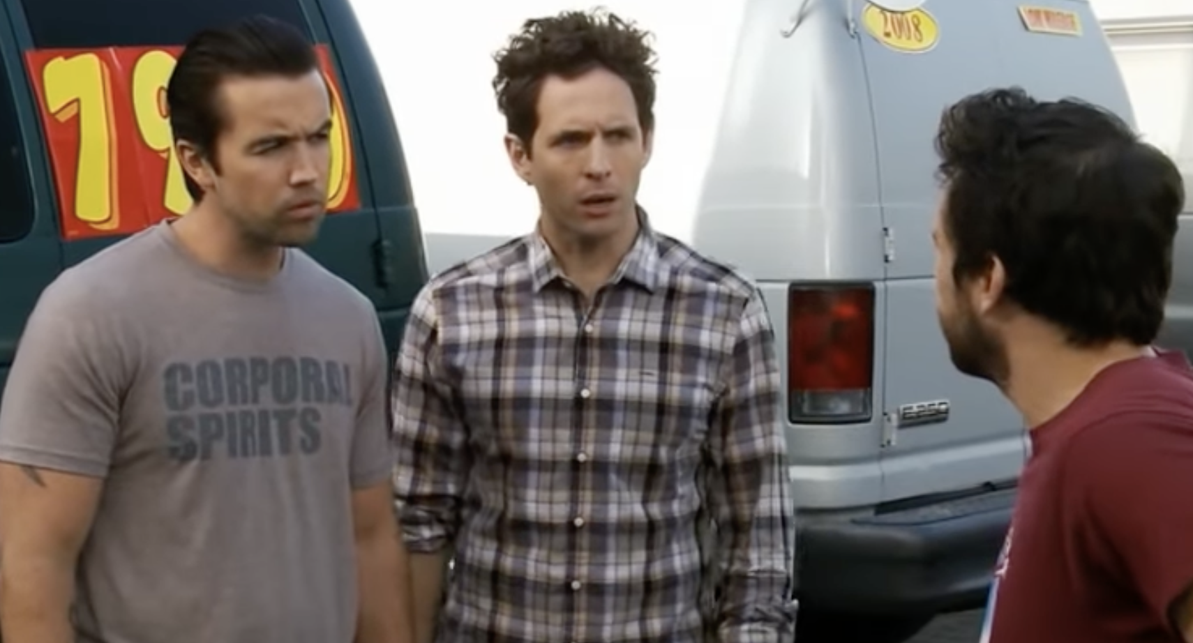 Mac, Dennis, Charlie Blank Meme Template