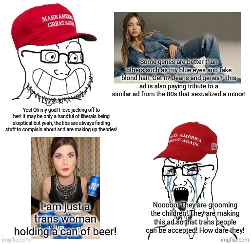 Every accusation is a confession | image tagged in maga wojaks cope,jeans,beer,sydney,conservative hypocrisy | made w/ Imgflip meme maker