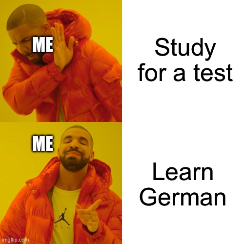 Das ist ein lustiger Witz, oder? | Study for a test; ME

   
 


  


  

ME; Learn German | image tagged in memes,drake hotline bling,read title,german,school | made w/ Imgflip meme maker