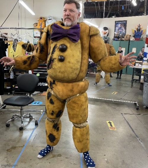 the socks in combination with the spring bonnie suit is killing me | made w/ Imgflip meme maker