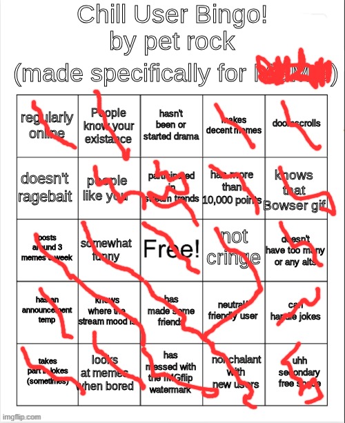 guys i got a lot on the MSMG group bingo, am i gucked? | image tagged in chill bingo by your local petrock,am i gucke | made w/ Imgflip meme maker