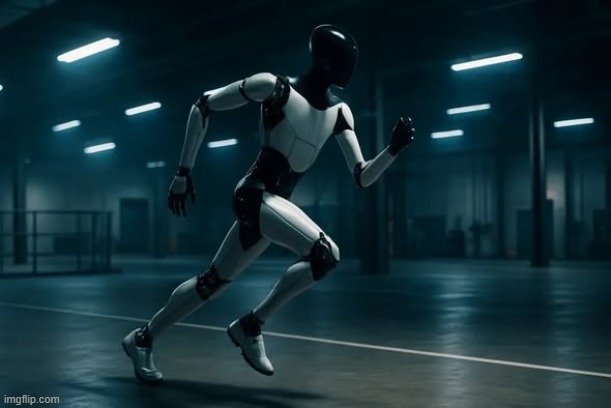 Multiple Optimus robots performing coordinated tasks