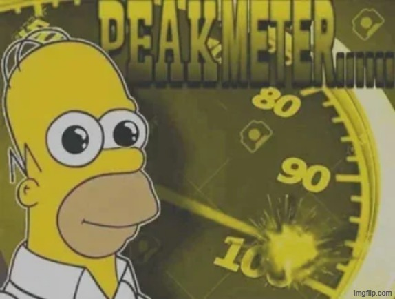 new temp | image tagged in peak meter | made w/ Imgflip meme maker