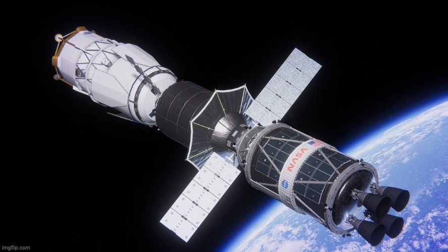 Lunar lander transportation in cislunar space