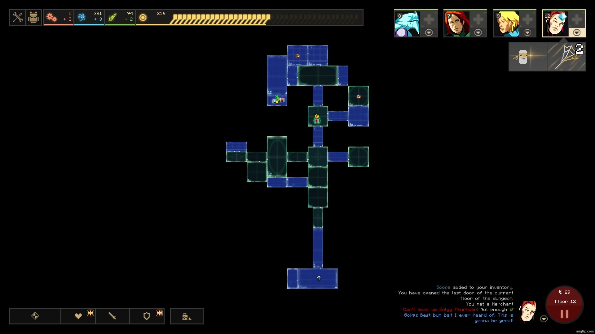 Floor 12 all rooms with power easy win | made w/ Imgflip meme maker