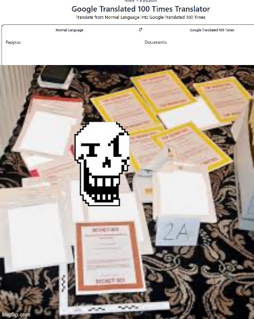 Understream Google translated 100 times series #1 | image tagged in classified documents | made w/ Imgflip meme maker