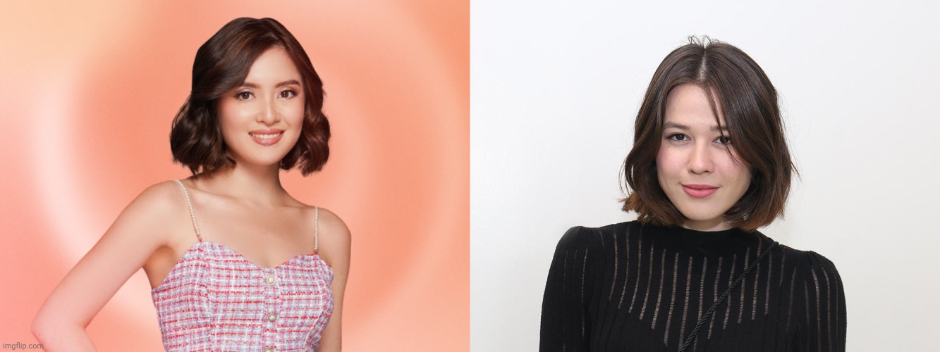 Area San Agustin & Valeen Montenegro Short Hair | image tagged in twins,hair | made w/ Imgflip meme maker