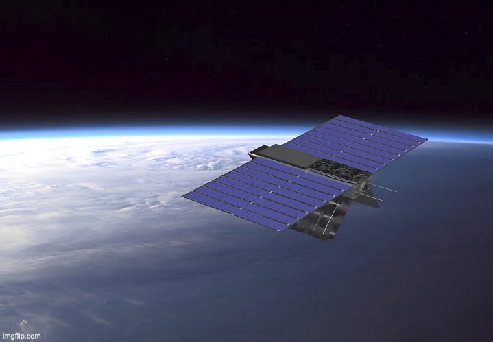 Space-based data center with large solar arrays