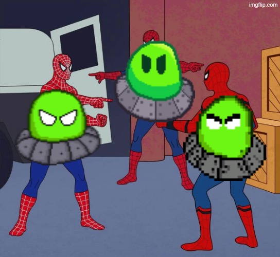 I forgot the title | image tagged in spider man triple | made w/ Imgflip meme maker