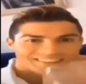 ronaldo trinking Blank Meme Template
