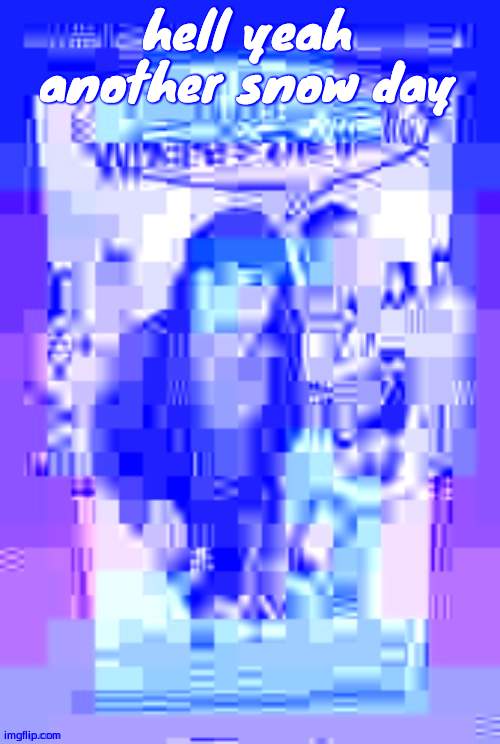 Dude, Wheres the Quality? | hell yeah another snow day | image tagged in dude wheres the quality | made w/ Imgflip meme maker
