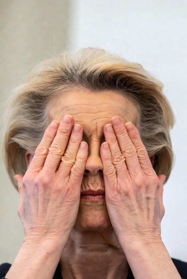 Ursula von der Leyen blind Blank Meme Template