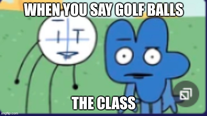B A L L S G O L F | WHEN YOU SAY GOLF BALLS; THE CLASS | image tagged in funny | made w/ Imgflip meme maker