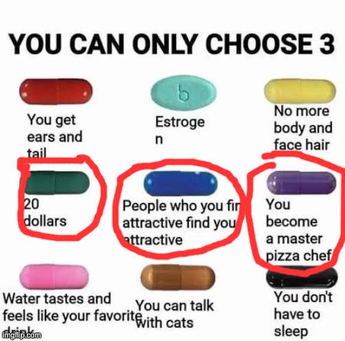 you can only choose 3 | image tagged in you can only choose 3 | made w/ Imgflip meme maker