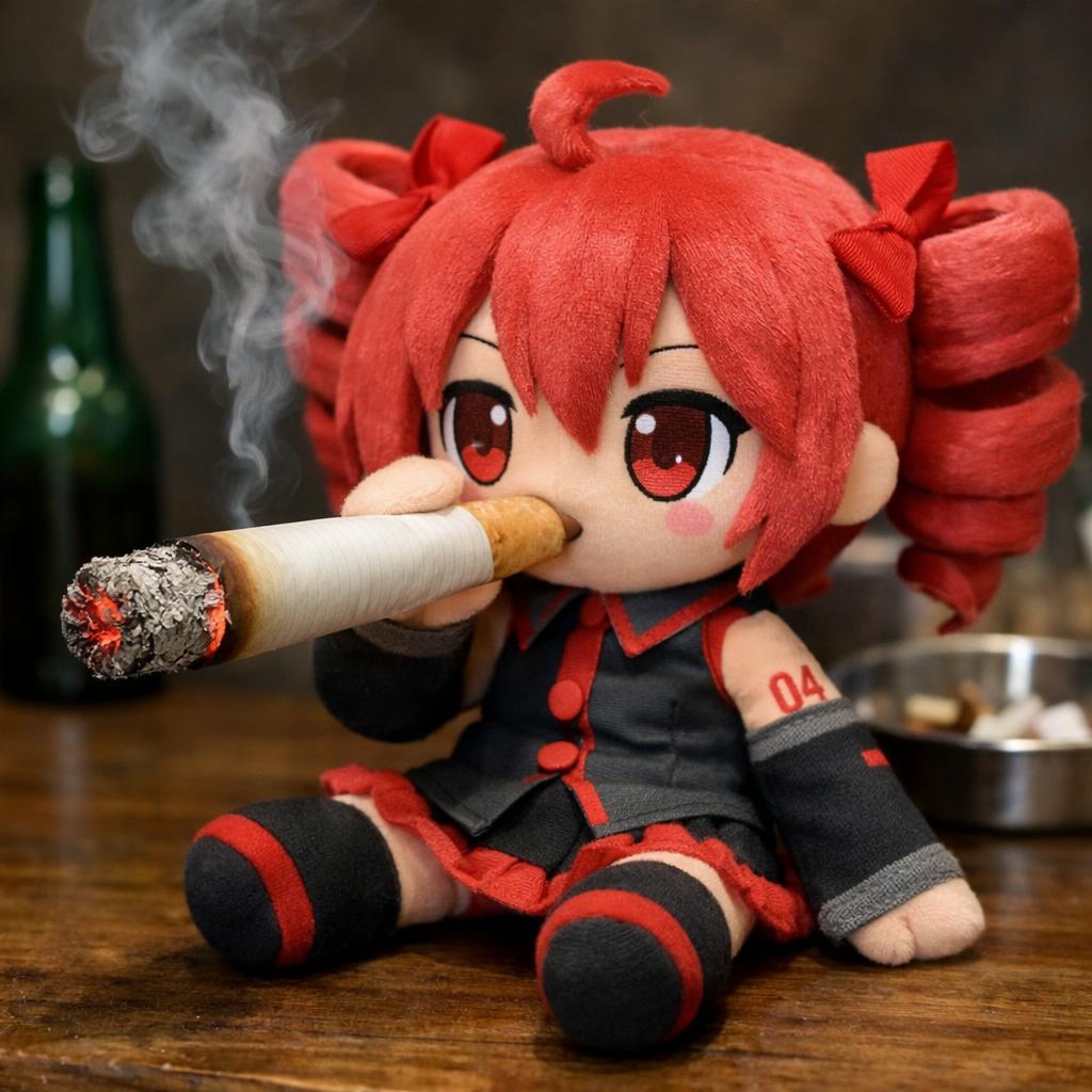 teto plush smoking a large cigarette Blank Meme Template