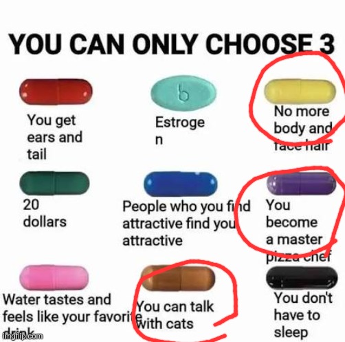 you can only choose 3 | image tagged in you can only choose 3 | made w/ Imgflip meme maker