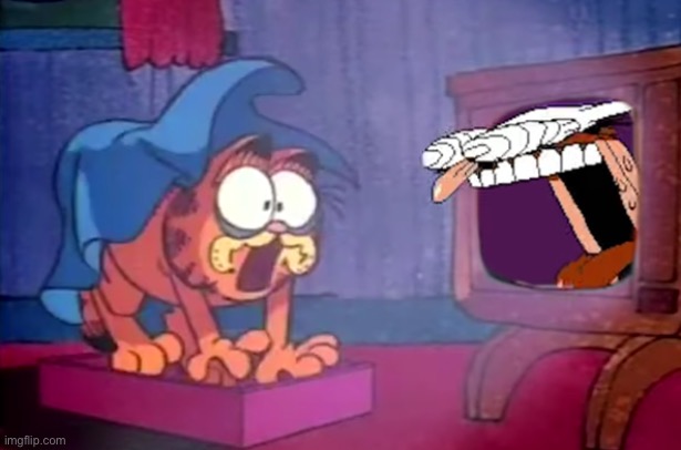 q | image tagged in peppino and garfield | made w/ Imgflip meme maker