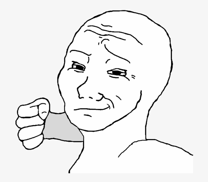 Punching Wojak Blank Meme Template