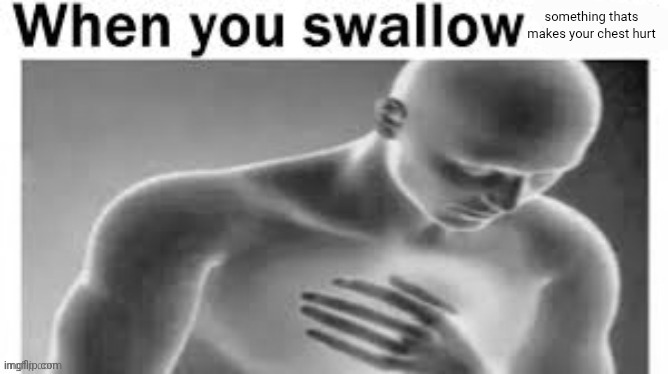 something thats makes your chest hurt | made w/ Imgflip meme maker