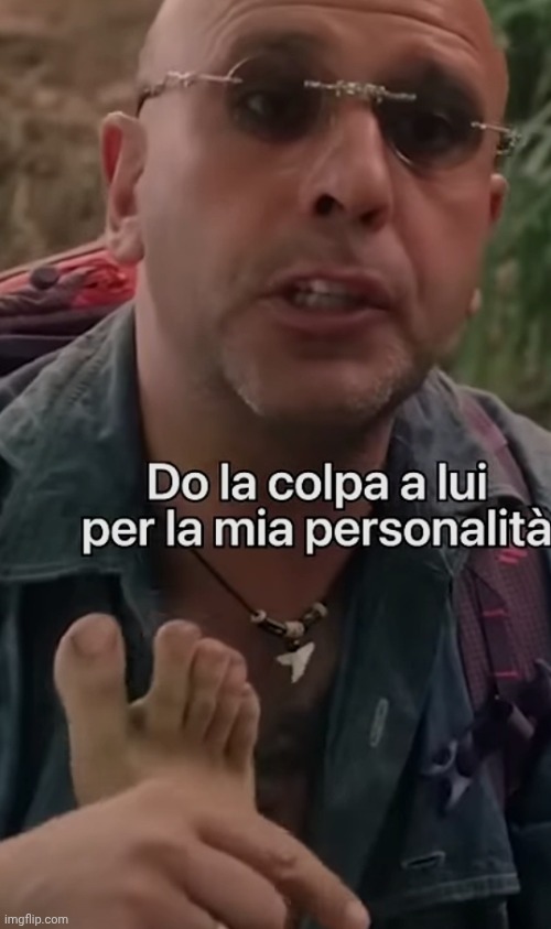 Checco Zalone rubs his Wife foot in a movie | made w/ Imgflip meme maker