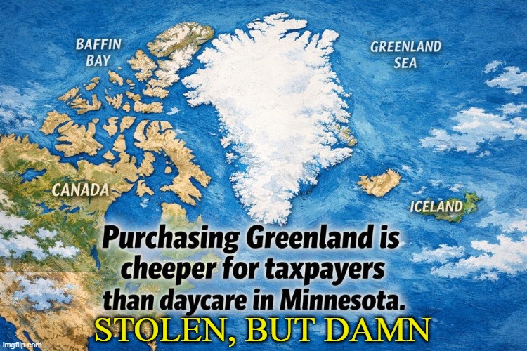 Facts! Stolen and submitted fair and square! Possession being 9/10ths and all | STOLEN, BUT DAMN | image tagged in stolen meme,greenland,minnesota,i'm the captain now,fraud,walz | made w/ Imgflip meme maker