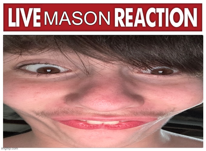 Live reaction | MASON | image tagged in live reaction | made w/ Imgflip meme maker