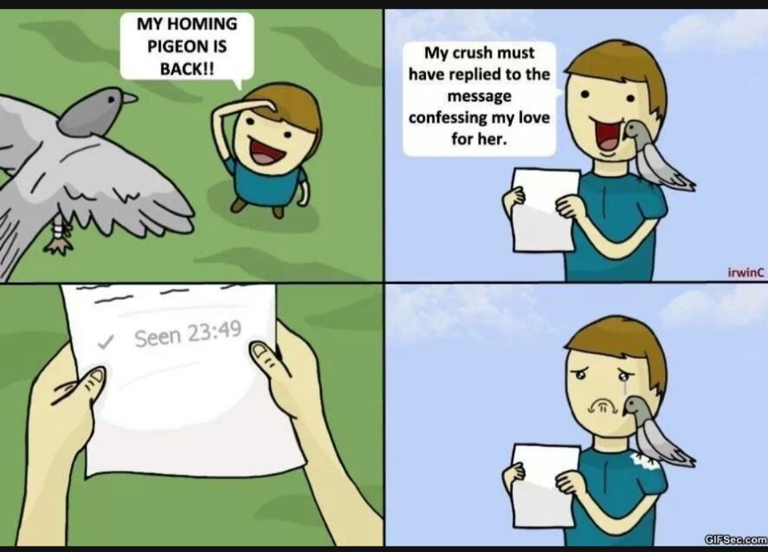 Pigeon seen Blank Meme Template