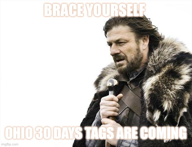 Brace Yourselves X is Coming Meme | BRACE YOURSELF; OHIO 30 DAYS TAGS ARE COMING | image tagged in memes,brace yourselves x is coming | made w/ Imgflip meme maker