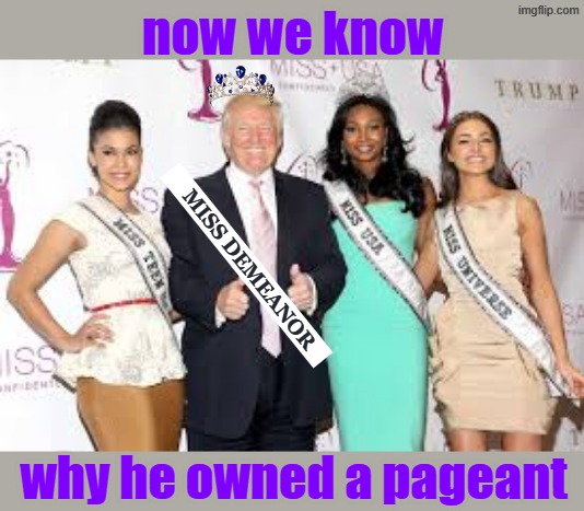 MISS DEMEANOR why he owned a pageant now we know | made w/ Imgflip meme maker