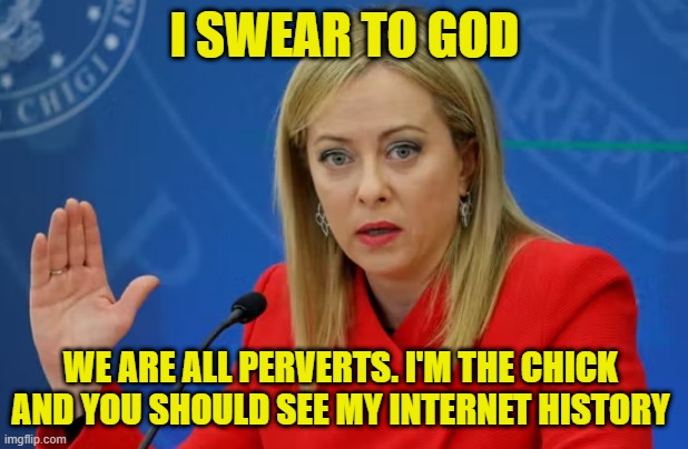 I SWEAR TO GOD WE ARE ALL PERVERTS. I'M THE CHICK AND YOU SHOULD SEE MY INTERNET HISTORY | made w/ Imgflip meme maker