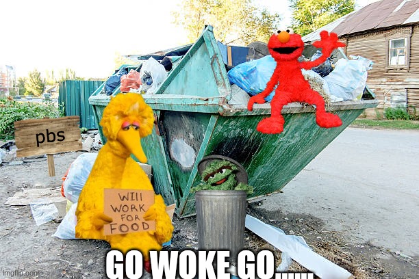 PBS meme | pbs; GO WOKE GO...... | image tagged in memes,pbs,pbs kids,sesame street,woke,politics | made w/ Imgflip meme maker