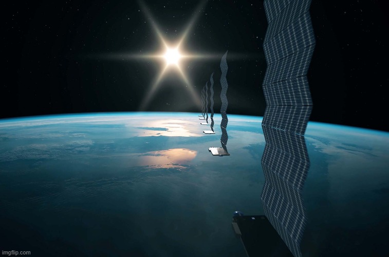 Network of low Earth orbit satellites providing global coverage