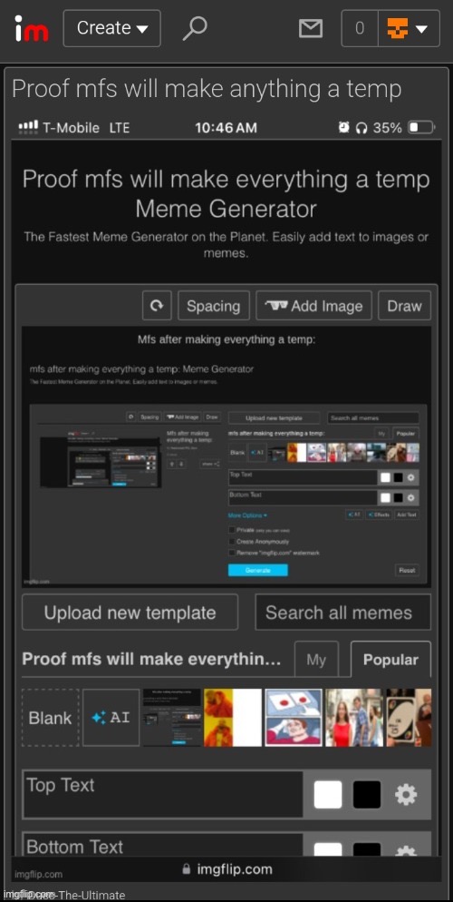 proof mfs will make anything a temp | image tagged in how mfs feel after making everything a temp | made w/ Imgflip meme maker