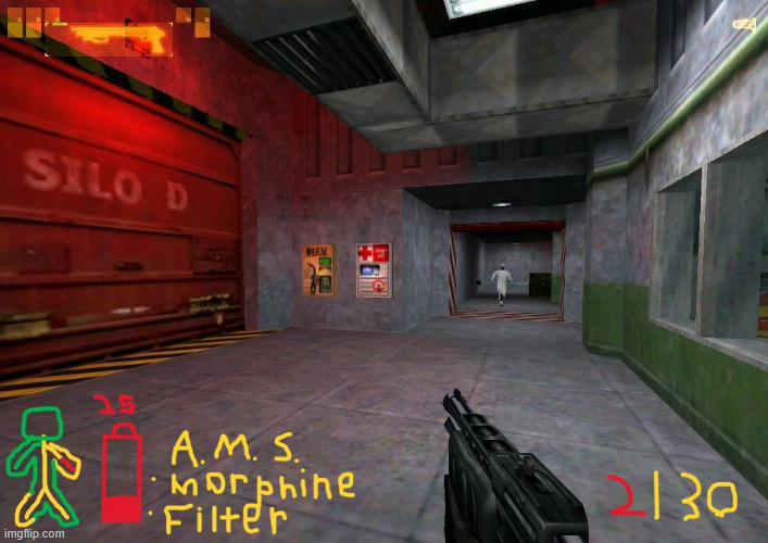 My HEV HUD concept (check comments for details) | image tagged in half life | made w/ Imgflip meme maker