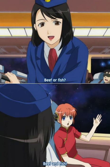 beef or fish gintama Blank Meme Template