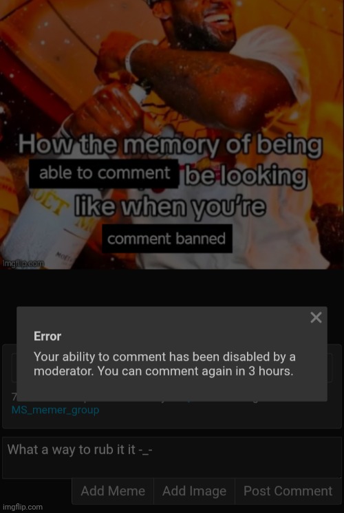 All because I said shit normal to MSmg, in the fun stream | made w/ Imgflip meme maker